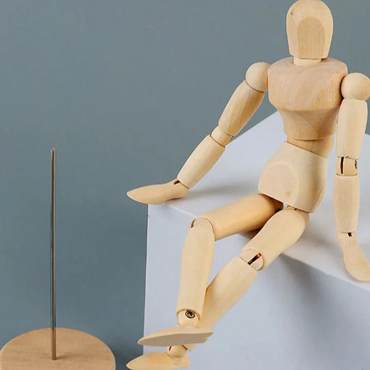 Mannequin Main Articulée 1:1 - Modèle Réaliste Pour Dessin, Peinture Et Artisanat Avec Base