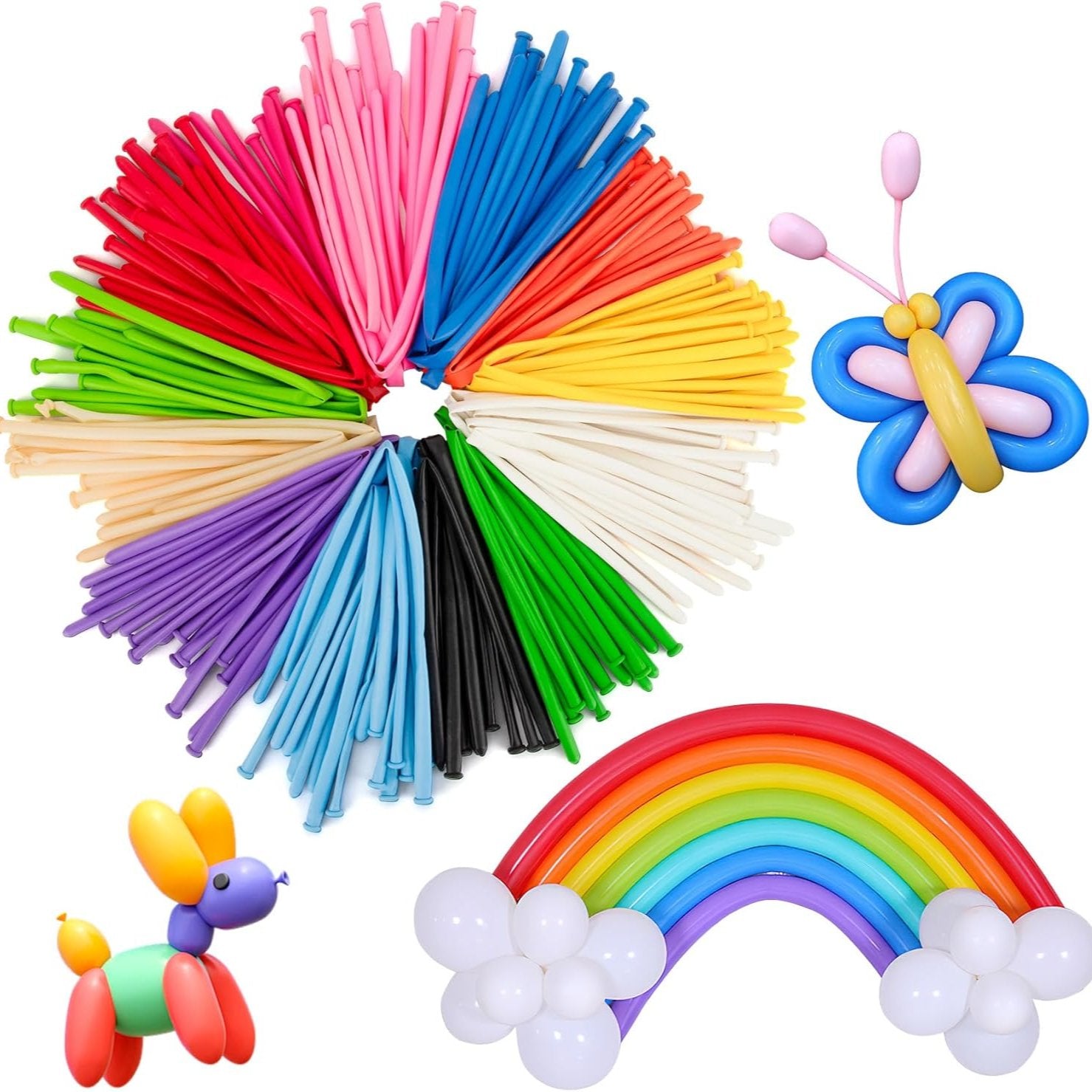 Lot De 3 Pompes à Ballons Manuelles - Gonfleur Manuel Pour Fêtes Mariages Anniversaires