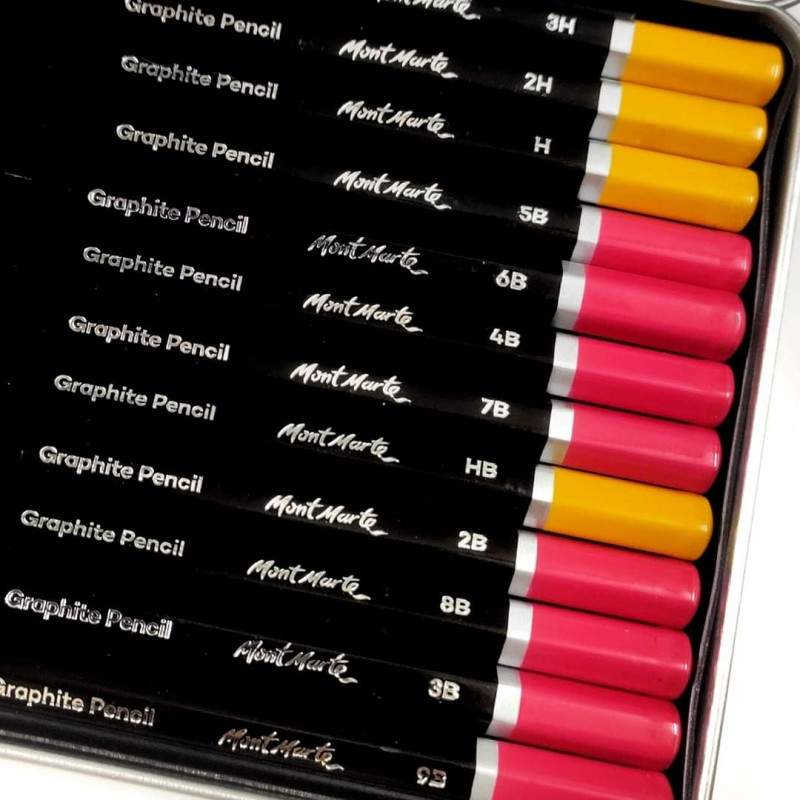 Boîte Métal de 12 Crayons Graphite – Mont Marte’s beaux-arts prix tunisie