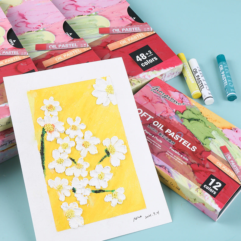 Boîte de 12 Pastels à l’Huile – Couleurs Vives & Crémeuses beaux-arts prix tunisie