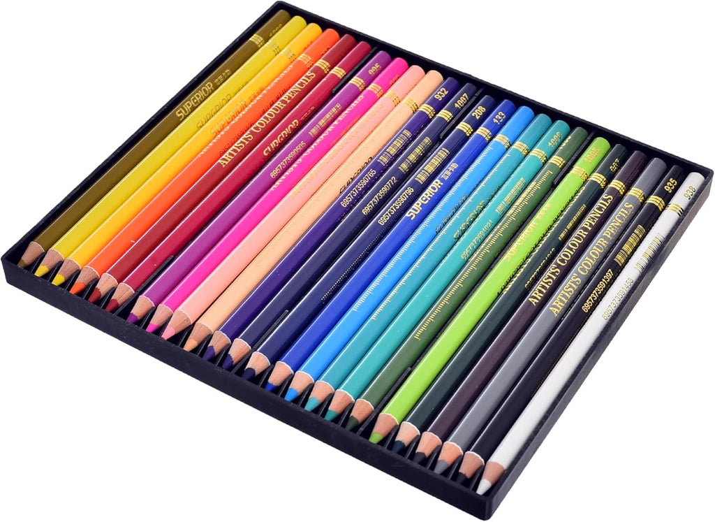 Boîte de 24 Crayons à Huile SUPERIOR – Crayons de Couleur Artistiques Haute Pigmentation beaux-arts prix tunisie