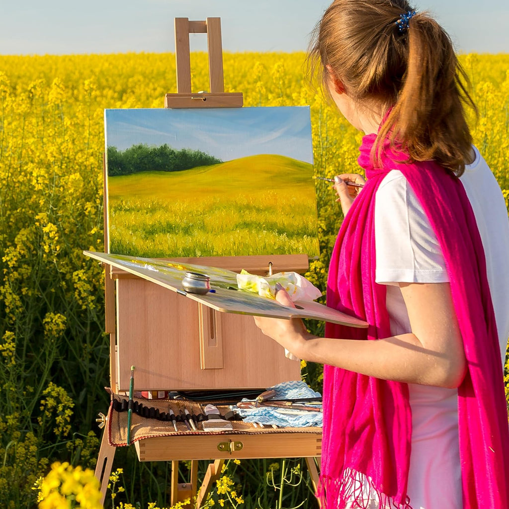 Chevalet de Peintre Luxe avec Boîte Intégrée – Réglable & Portable beaux-arts prix tunisie