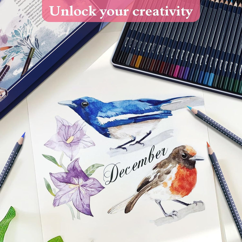 Crayons Aquarellables Giorgione – Set de 24 | Crayons Artistiques Solubles à l’Eau beaux-arts prix tunisie