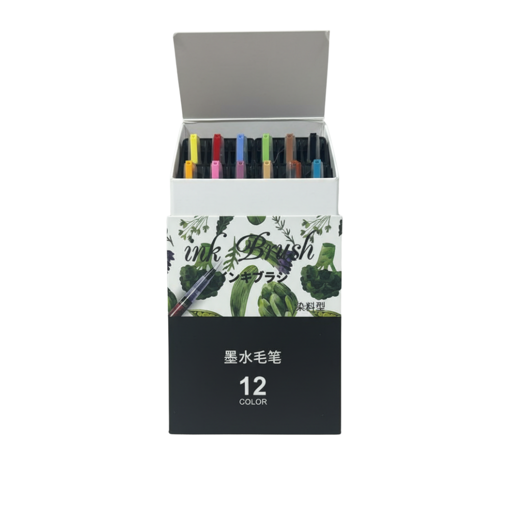Lot de 12 Brush Pens – Feutres Pinceaux à Encre | Calligraphie & Illustration beaux-arts prix tunisie
