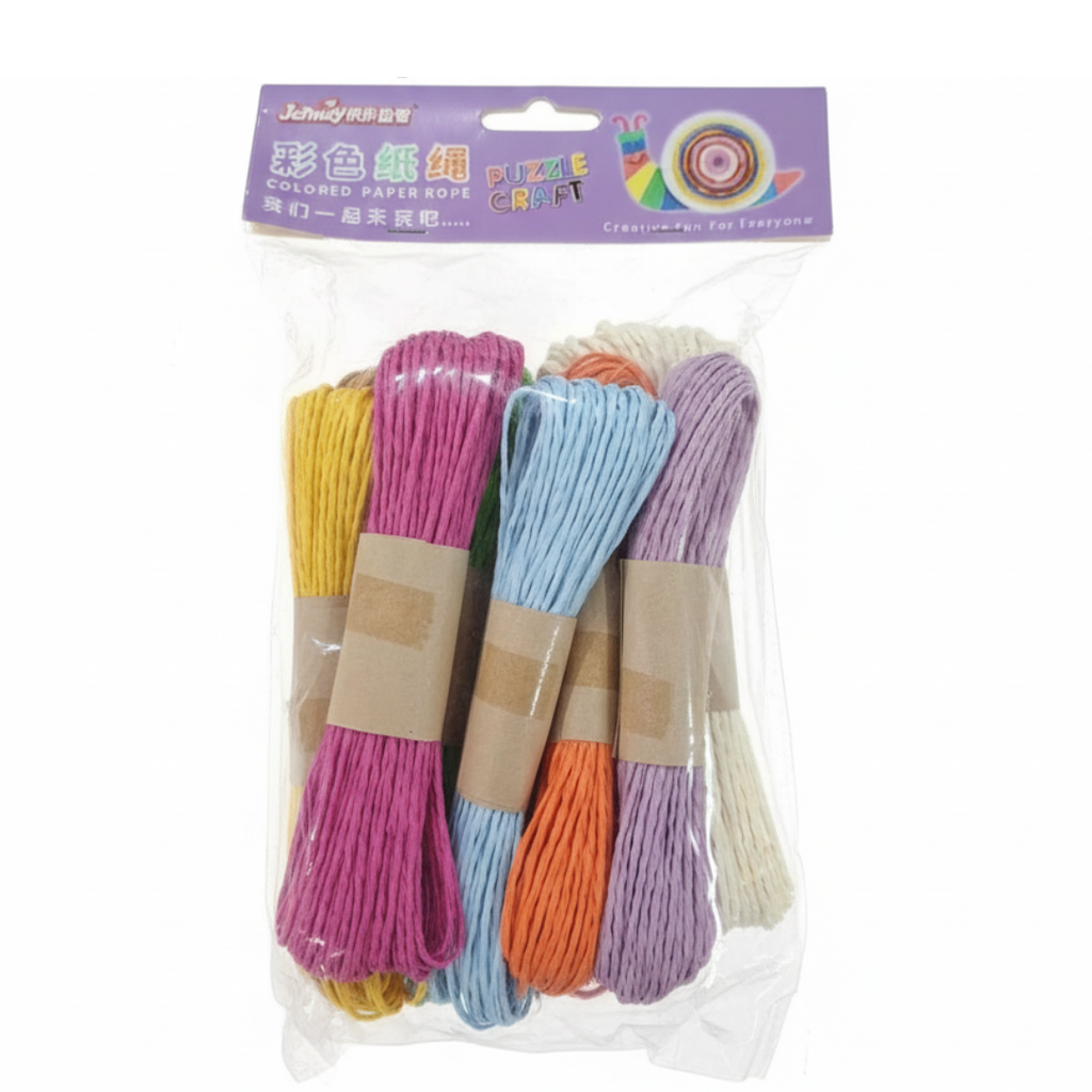 Lot de 10 Fils en Papier Colorés – Cordelettes DIY beaux-arts prix tunisie