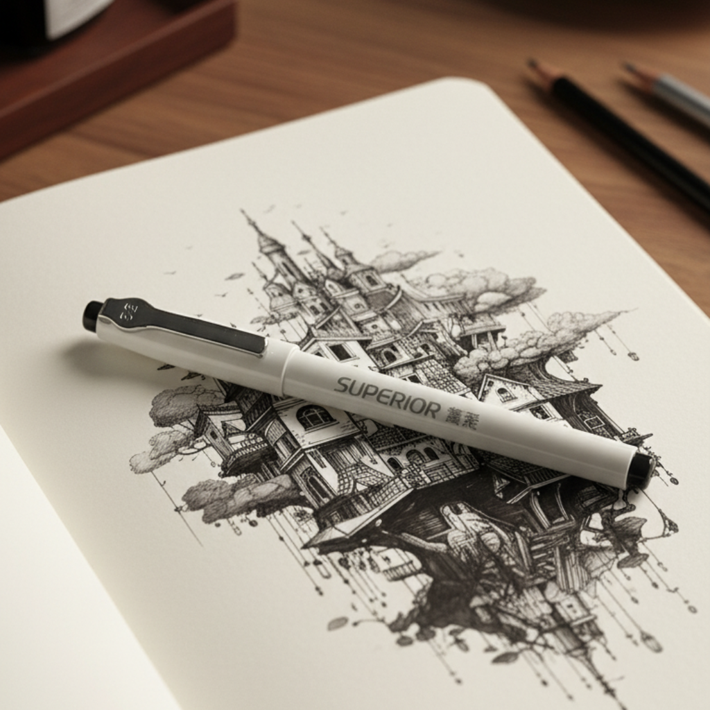 Set de 10 Stylos Pigment Liner Superior 809A – Pointe Fine Waterproof beaux-arts prix tunisie