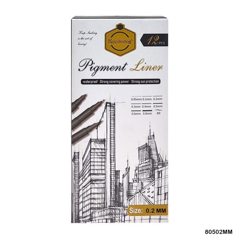 Set de 12 Stylos Pigment Liner Keep Smiling – Pointe 0.2mm | Waterproof Fineliner beaux-arts prix tunisie