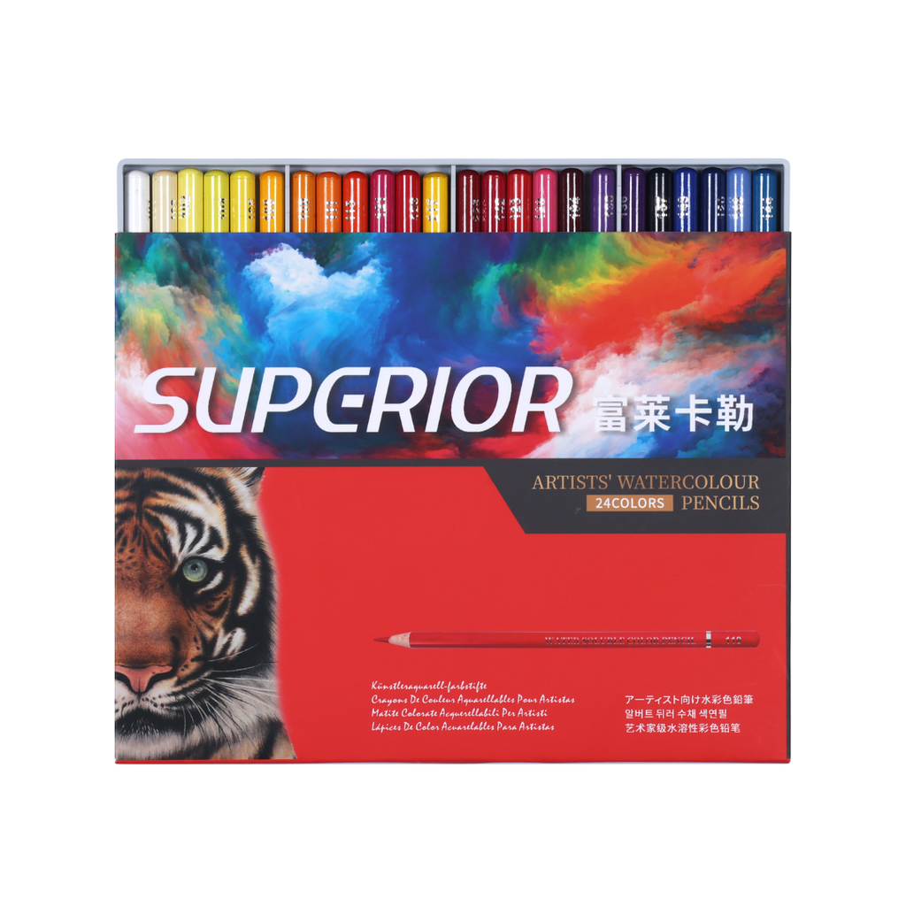 Set de 24 Crayons de Couleur Aquarellables – Superior beaux-arts prix tunisie