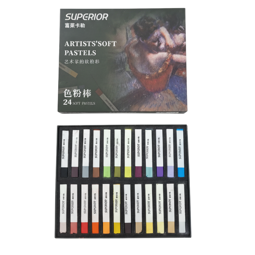 Set de 24 Pastels Secs Superior – Couleurs Intenses & Douces beaux-arts prix tunisie