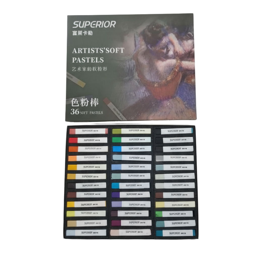 Set de 36 Pastels Secs Superior – Couleurs Intenses & Douces beaux-arts prix tunisie
