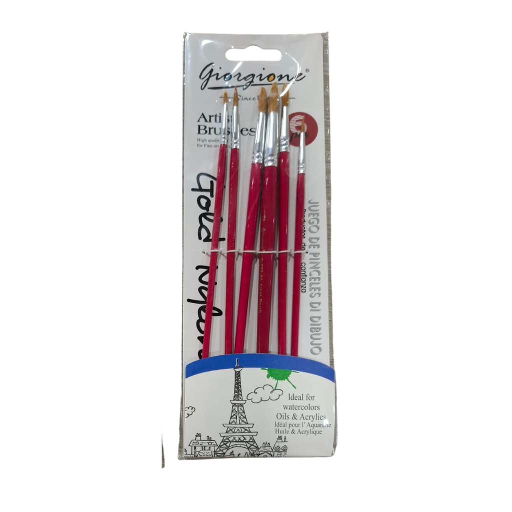 Set de 6 Pinceaux Rond - Giorgione