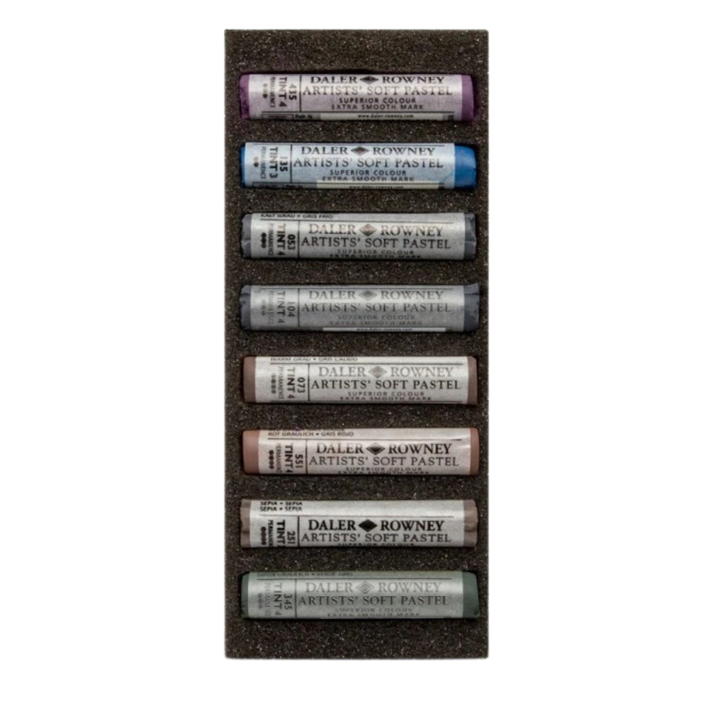 Set de Pastels Secs Daler Rowney – Grey Selection (8 Couleurs) beaux-arts prix tunisie