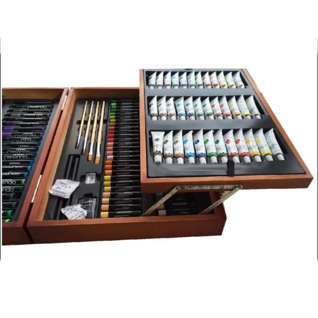 Valise Artiste Complète en Bois – 174 Pièces | Kit de Peinture Professionnel beaux-arts prix tunisie