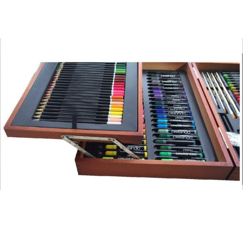 Valise Artiste Complète en Bois – 174 Pièces | Kit de Peinture Professionnel beaux-arts prix tunisie