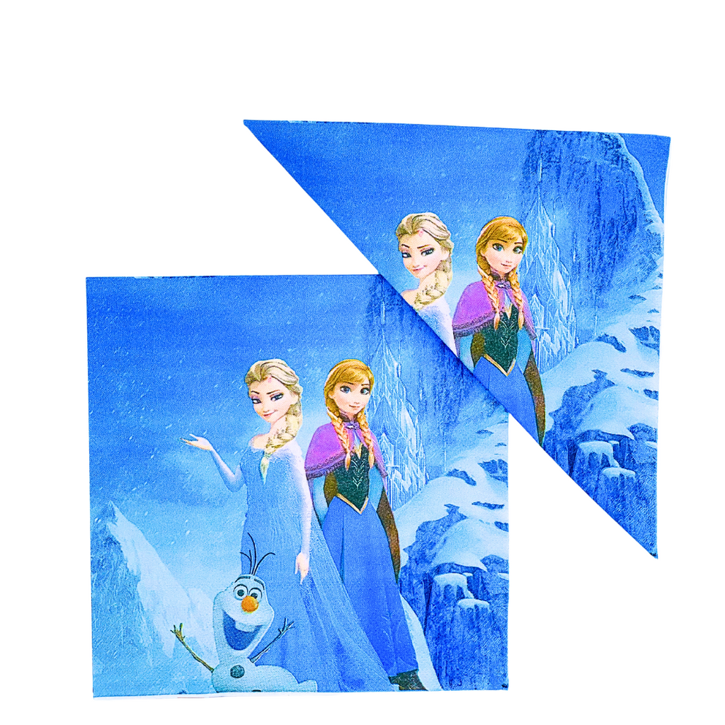 Papiers serviettes anniversaire Reine de neige (pack de 10) anniversaire prix tunisie