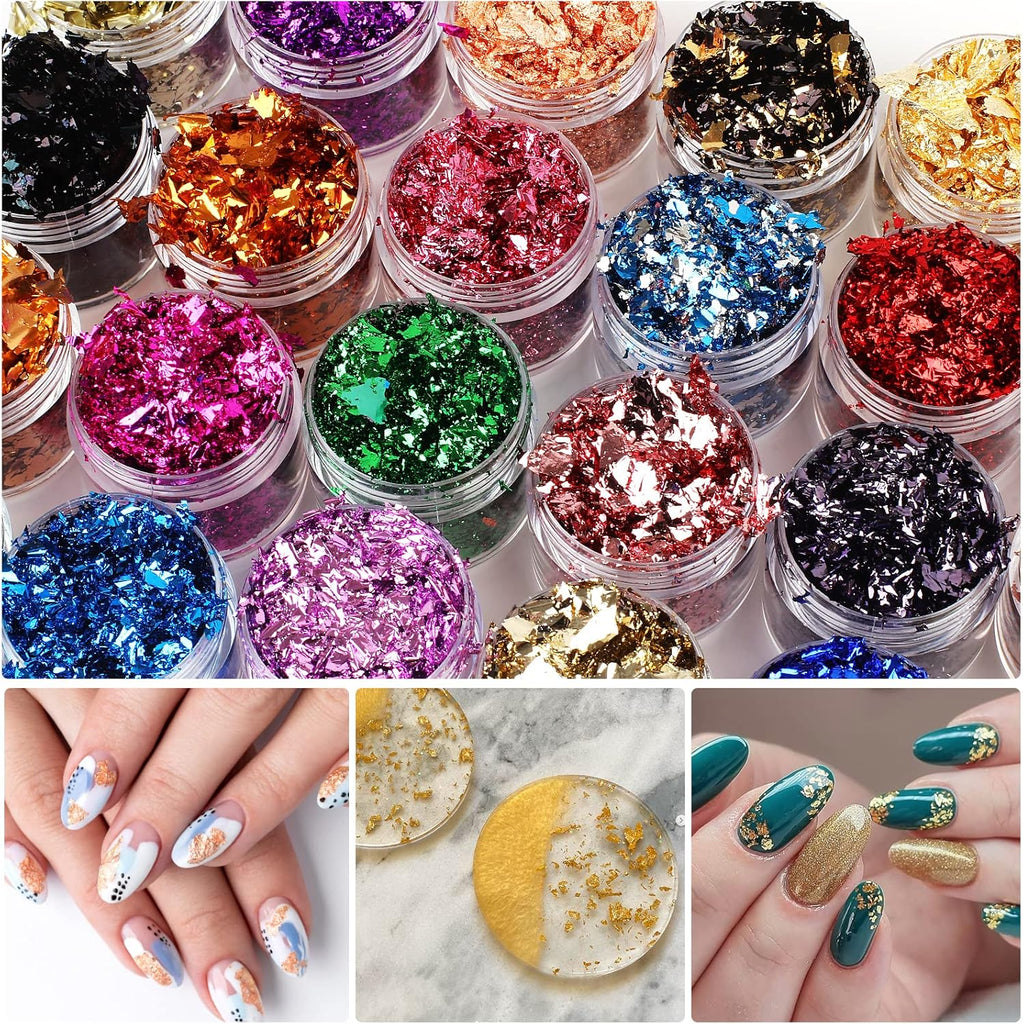 Copeaux a dorer ,Flocons de feuille , 7 Couleurs beaux-arts prix tunisie