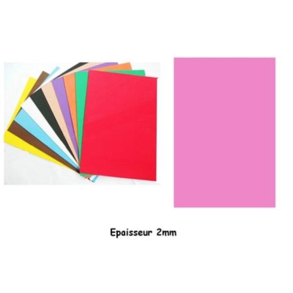 PAPIER MOUSSE A2 Adhésif 2MM 50*70CM COULEUR (10 feuilles) beaux-arts prix tunisie