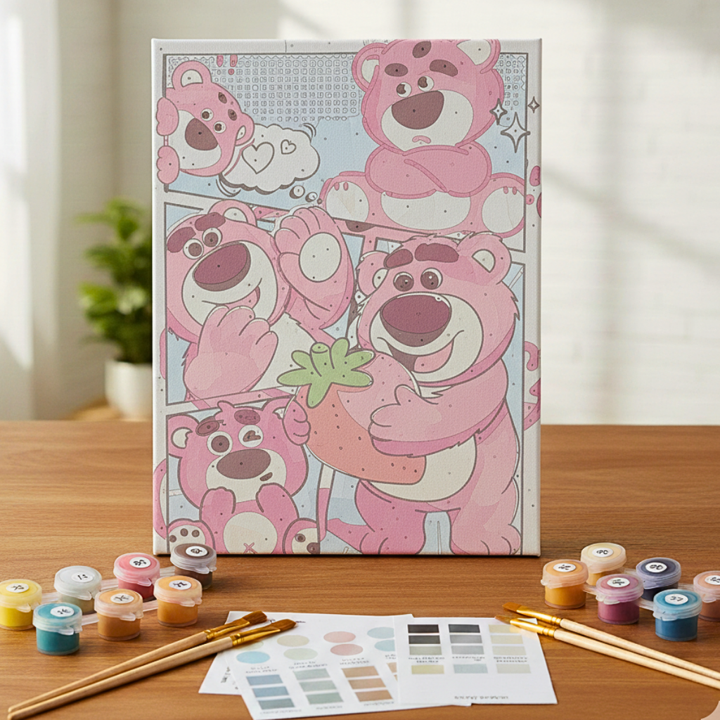 🎨 Kit Peinture à la Gouache sur Toile – DIY Art Ours de Toy Story beaux-arts prix tunisie