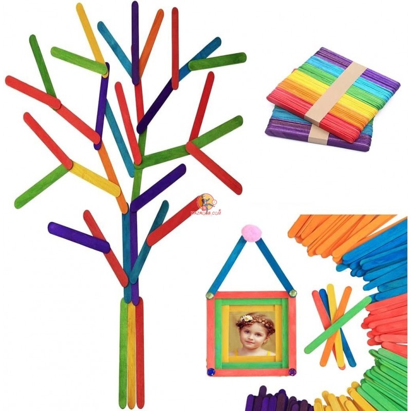 50 ABAISSE LANGUE EN BOIS COLORER beaux-arts prix tunisie