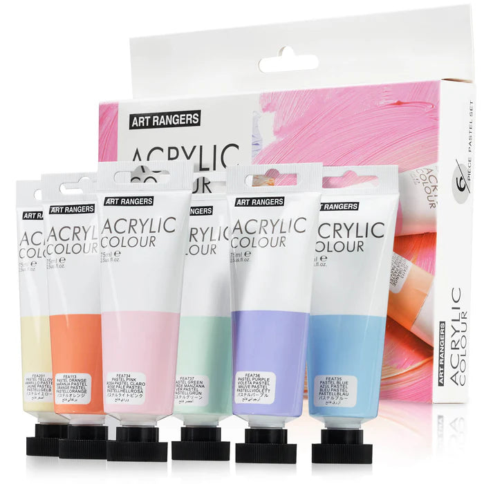 6 Tubes Acrylique Pastel 75ml ART RANGERS beaux-arts prix tunisie