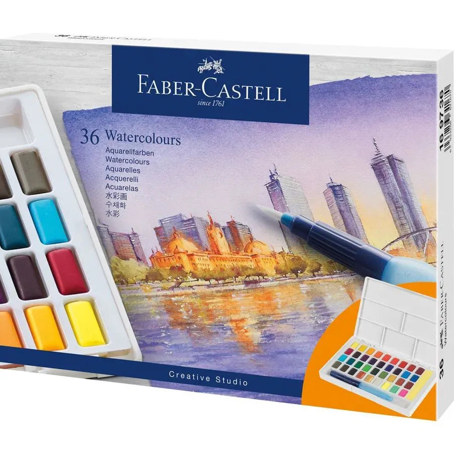 boîte de 36 Aquarelles Demi-Godets - Faber Castell beaux-arts prix tunisie