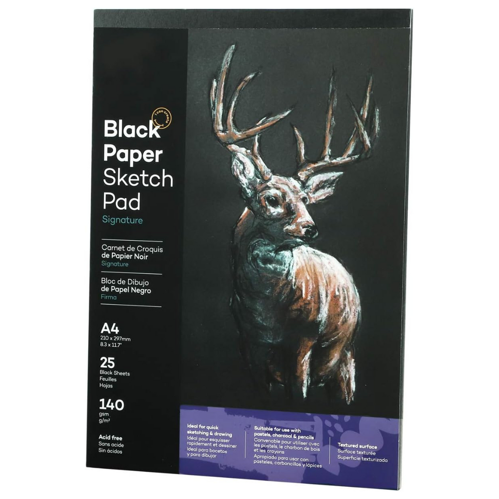 Carnet de Dessin Noir A4 – Papier épais 25 feuilles beaux-arts prix tunisie