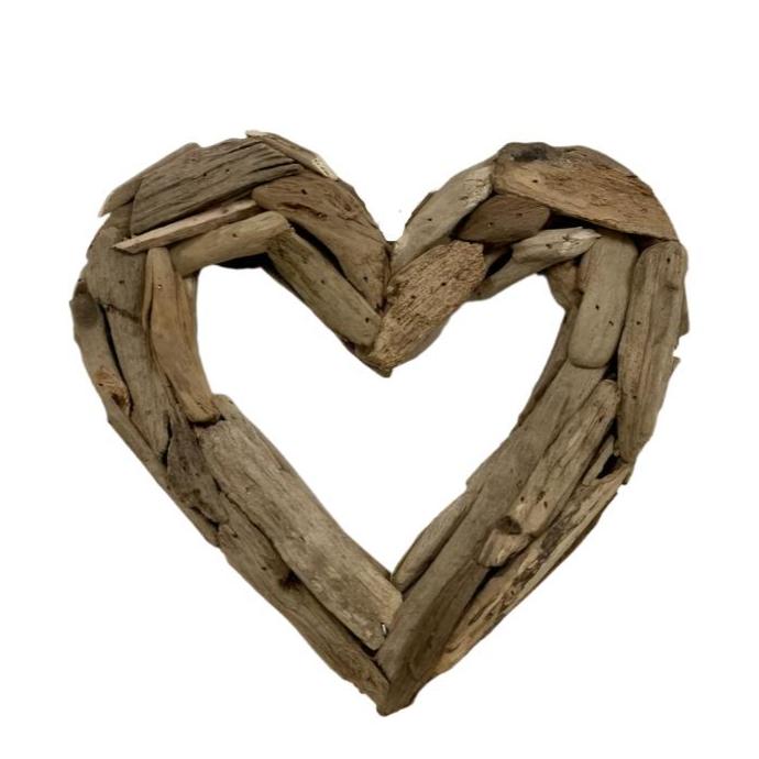 Décoration en forme de cœur en bois flotté beaux-arts prix tunisie