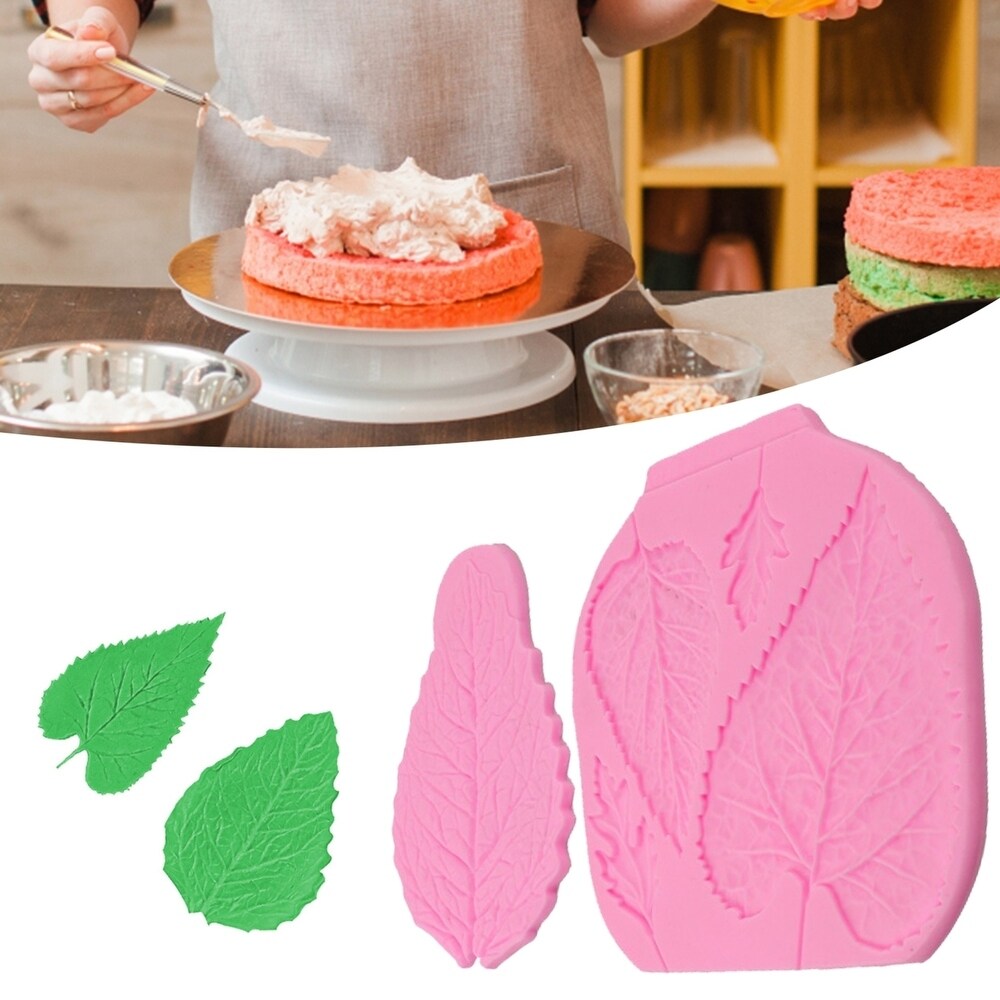 Ensemble de 2 moules à feuilles en silicone 3D - Ref CK50- 1938 beaux-arts prix tunisie