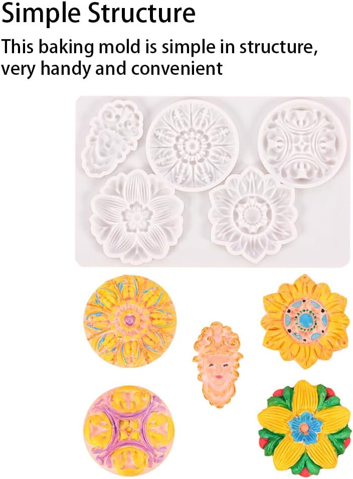 Ensemble de 6 outils de modelage en silicone fleurs - Ref CK50-1067 beaux-arts prix tunisie