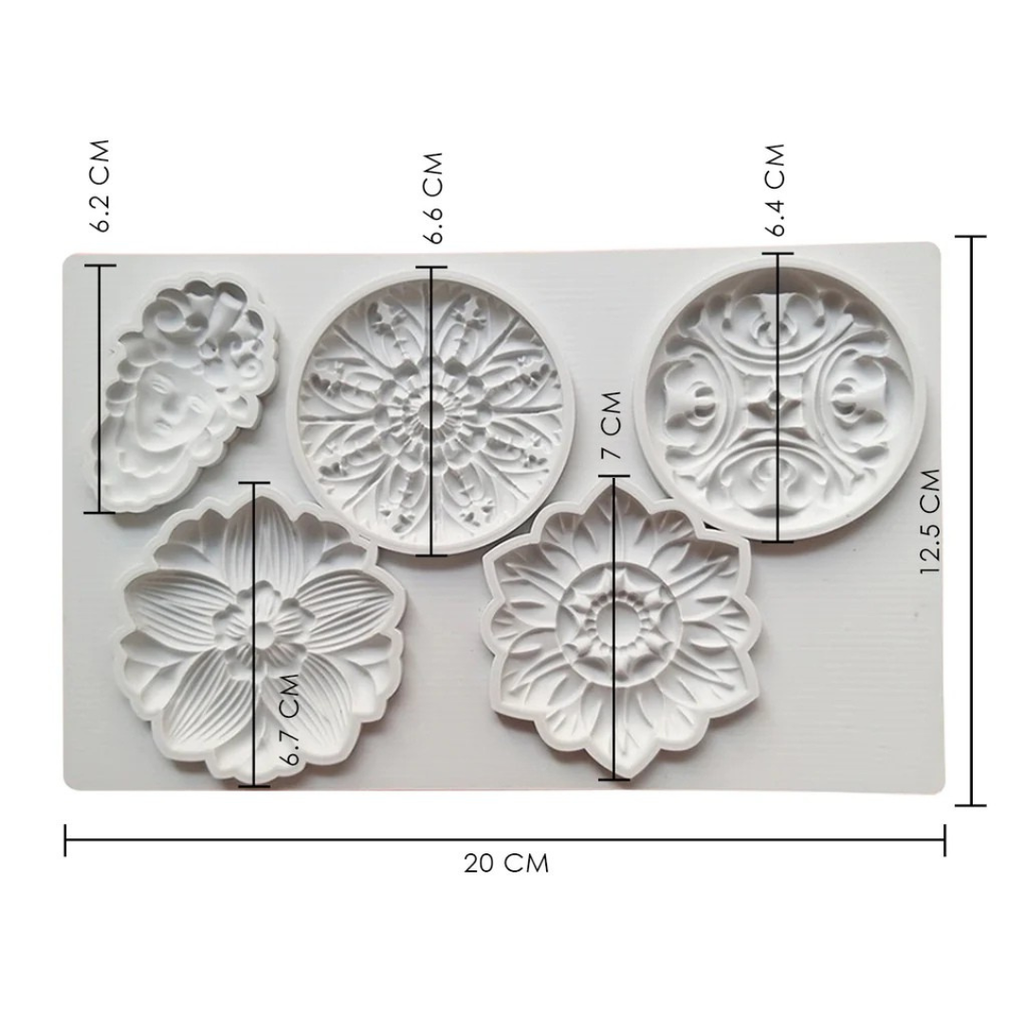Ensemble de 6 outils de modelage en silicone fleurs - Ref CK50-1067 beaux-arts prix tunisie