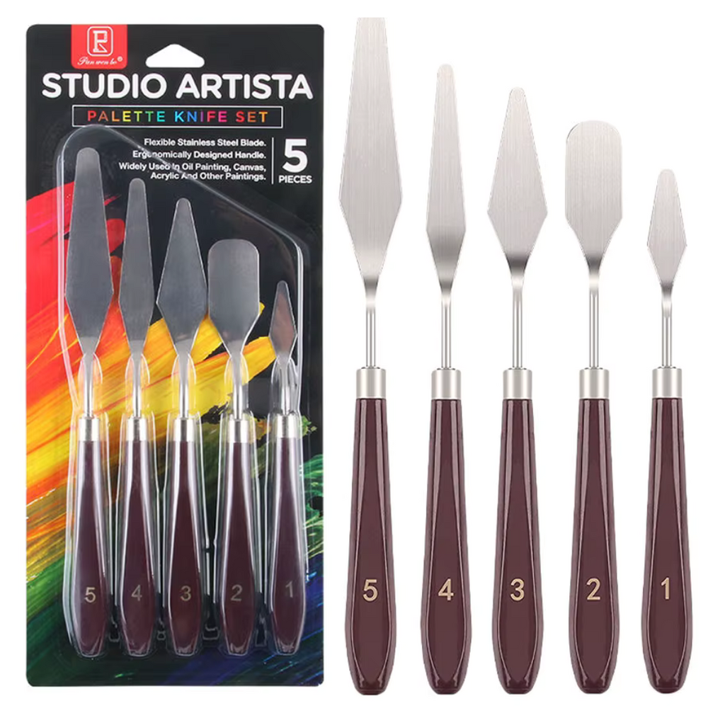 Ensemble de spatules d'artiste Angelus Paint 5 pièces beaux-arts prix tunisie