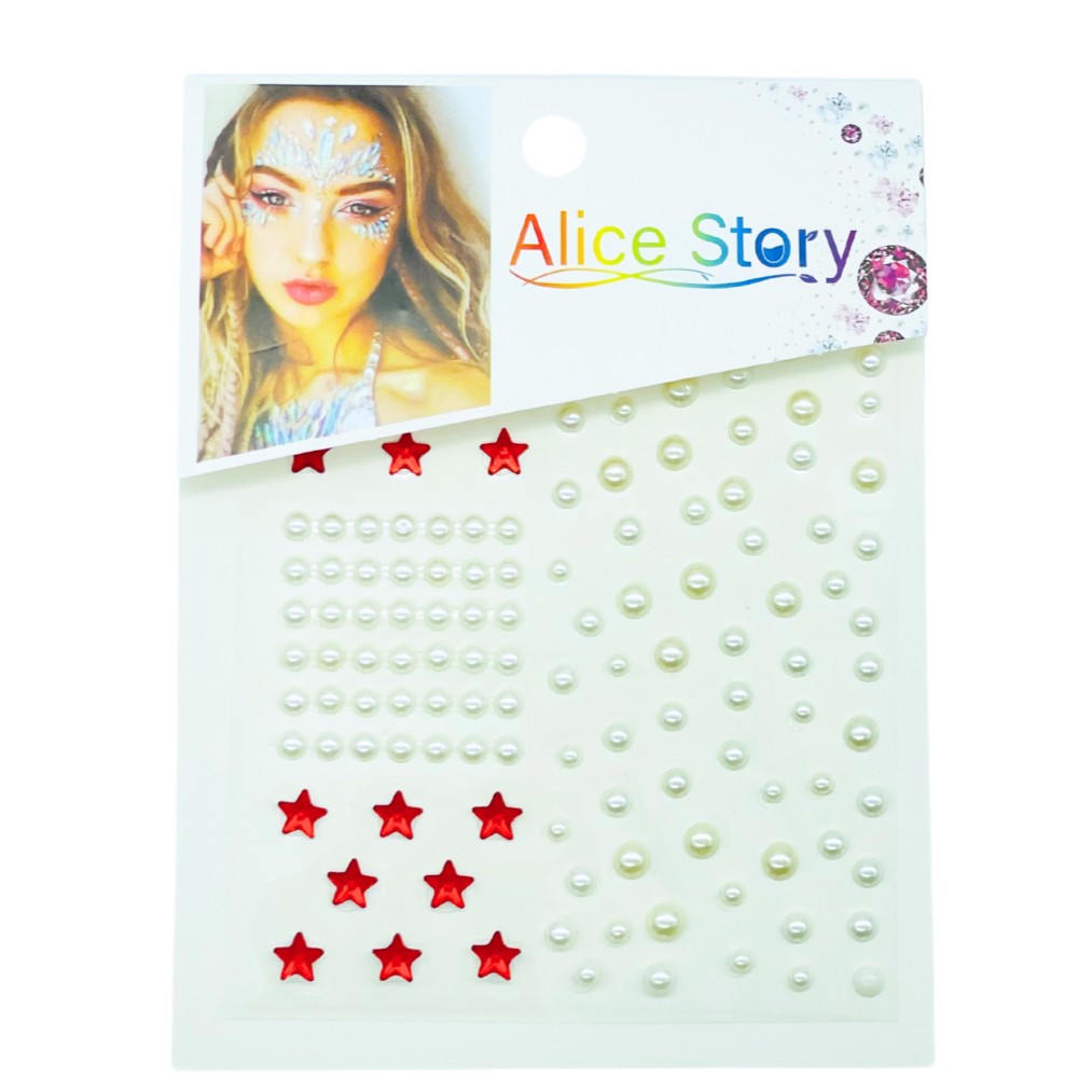 FACE STICKERS CRYSTALS ROUGE beaux-arts prix tunisie