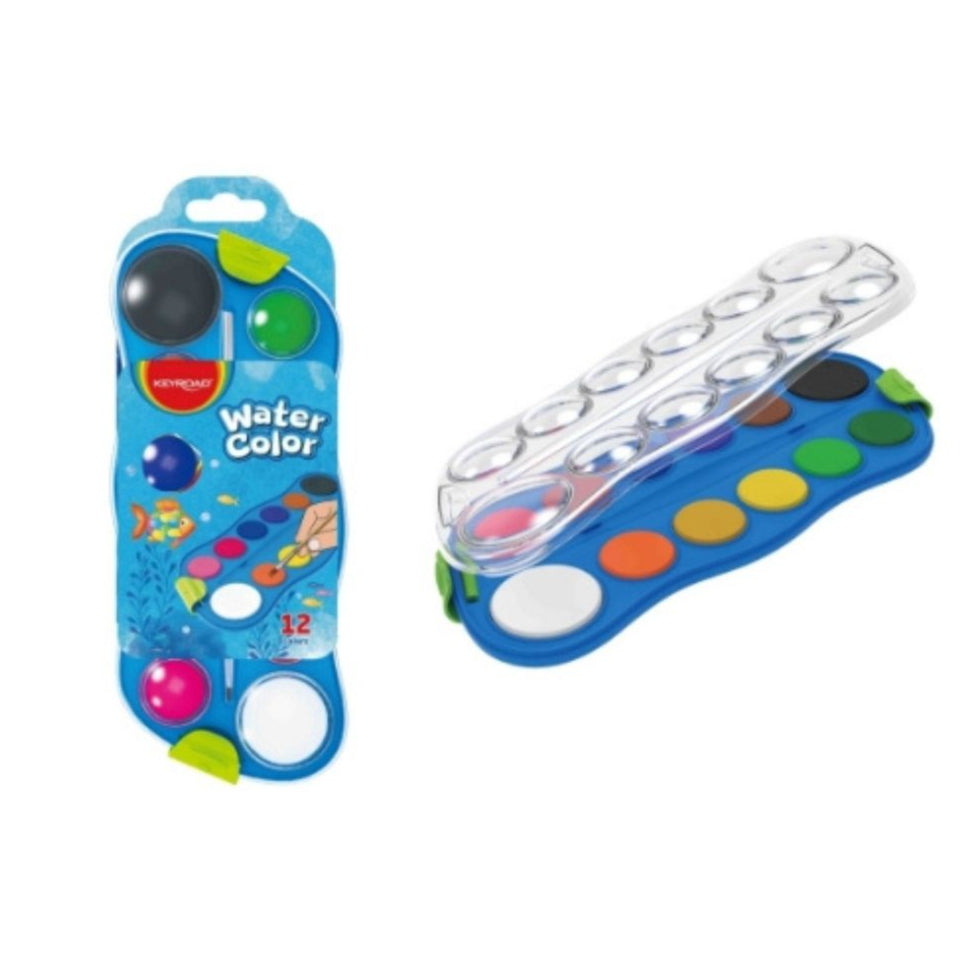 Kores Water Color - Palette Aquarelle 12 Couleurs avec Pinceau beaux-arts prix tunisie