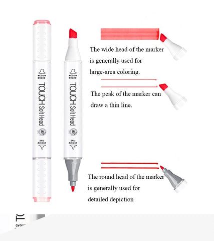 Lot 12 marqueurs à Feutre Alcool double pointe beaux-arts prix tunisie