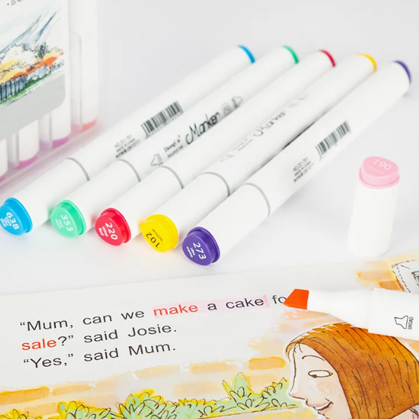 Lot 120 marqueurs à Feutre Alcool double pointe beaux-arts prix tunisie