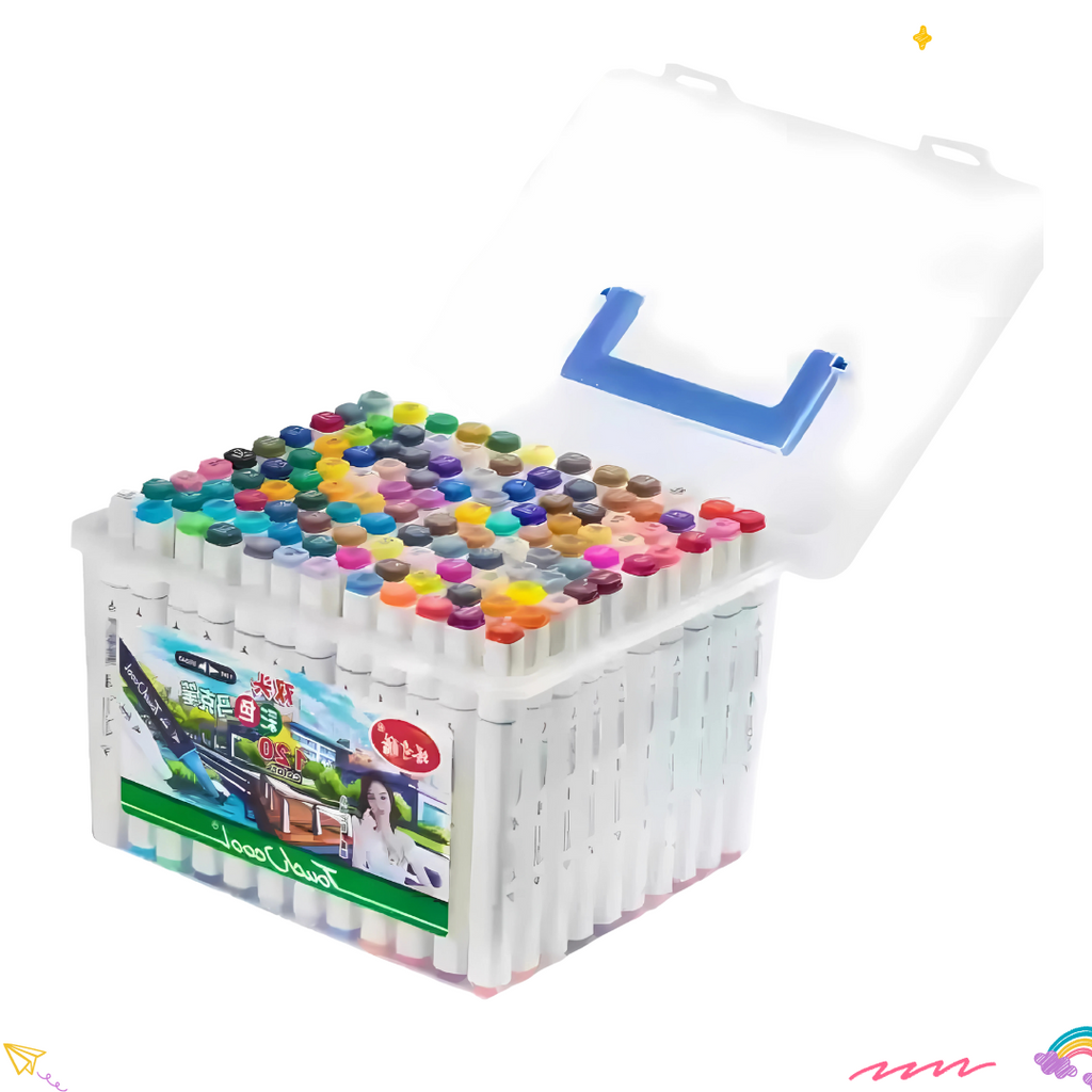 Lot 120 marqueurs à Feutre Alcool double pointe beaux-arts prix tunisie