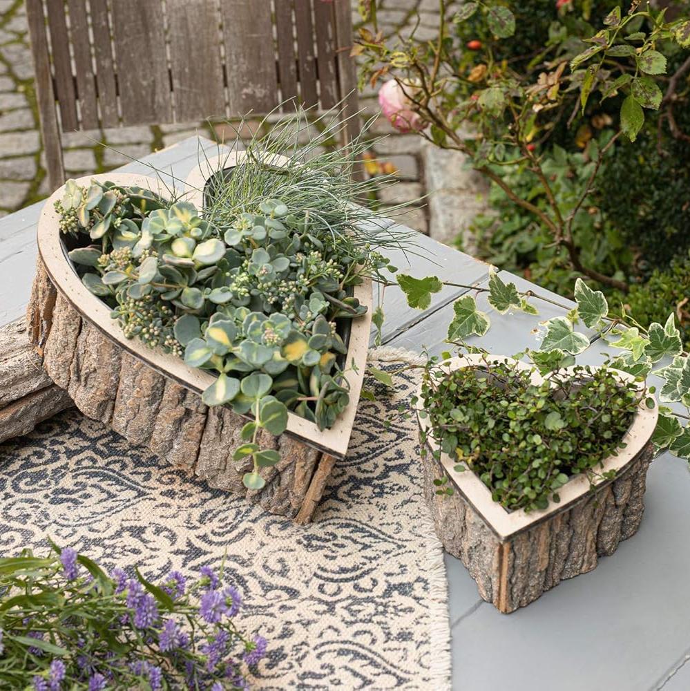 Lot de 2 pots de fleurs en forme de cœur 37cm-18cm beaux-arts prix tunisie