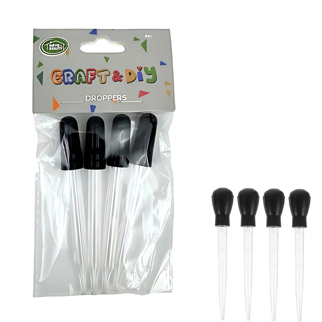 Lot de 4 pipettes compte-gouttes en verre. beaux-arts prix tunisie