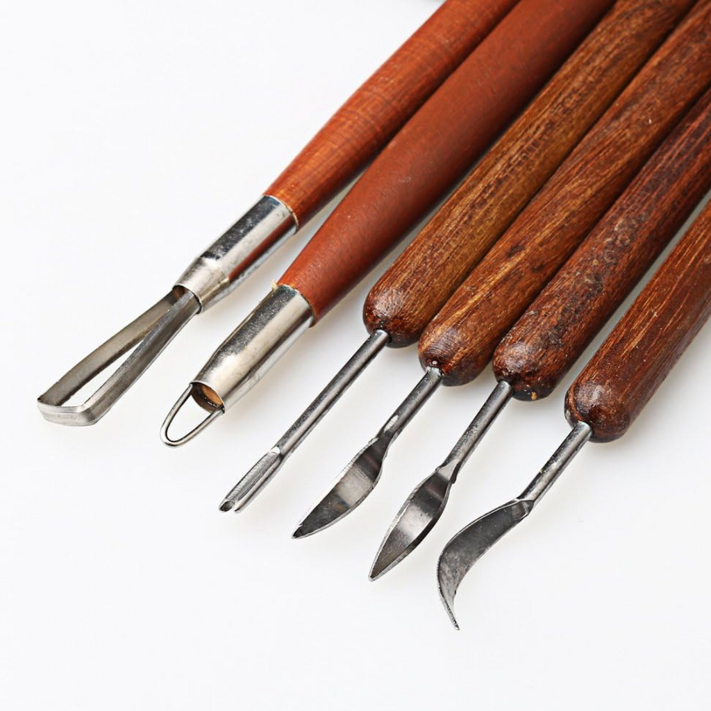 Lot de 6 Outils de Sculpture d’Argile – Poignée en Bois Double Face beaux-arts prix tunisie