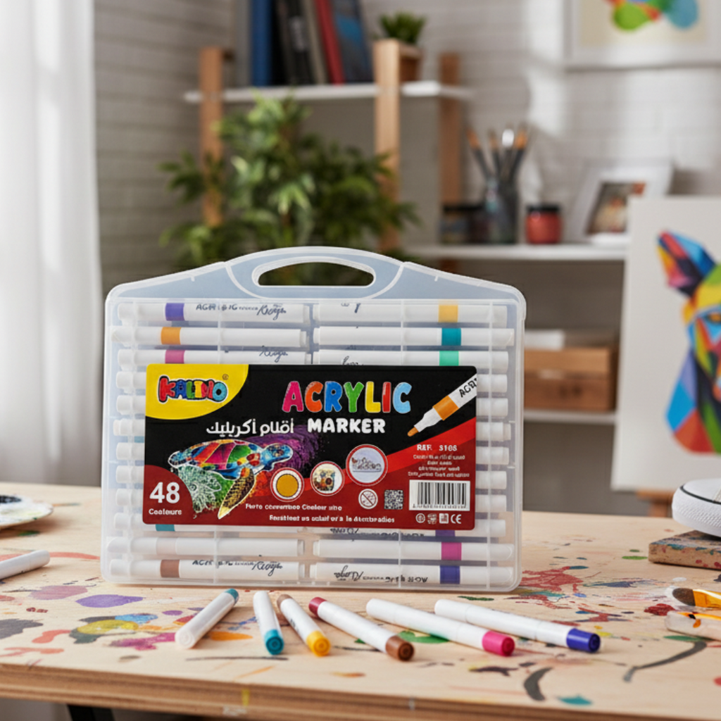 Marqueurs Acryliques - Lot de 48 Couleurs Vives beaux-arts prix tunisie
