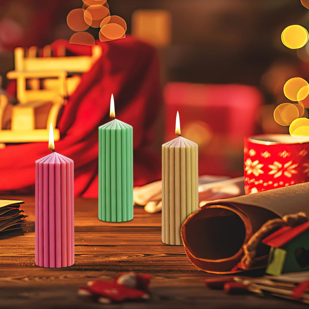 Moule à Bougie Cylindrique en Silicone , Géométrique, Rayé beaux-arts prix tunisie