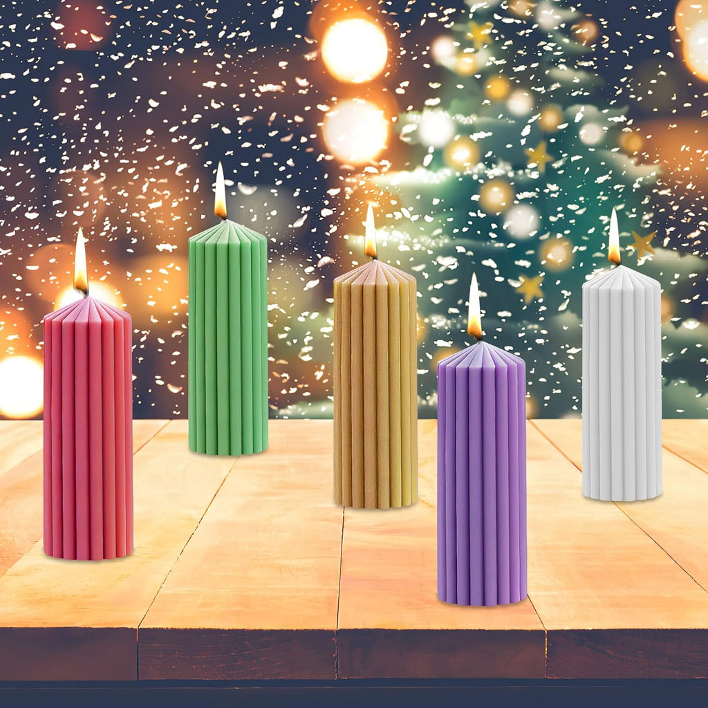 Moule à Bougie Cylindrique en Silicone , Géométrique, Rayé beaux-arts prix tunisie