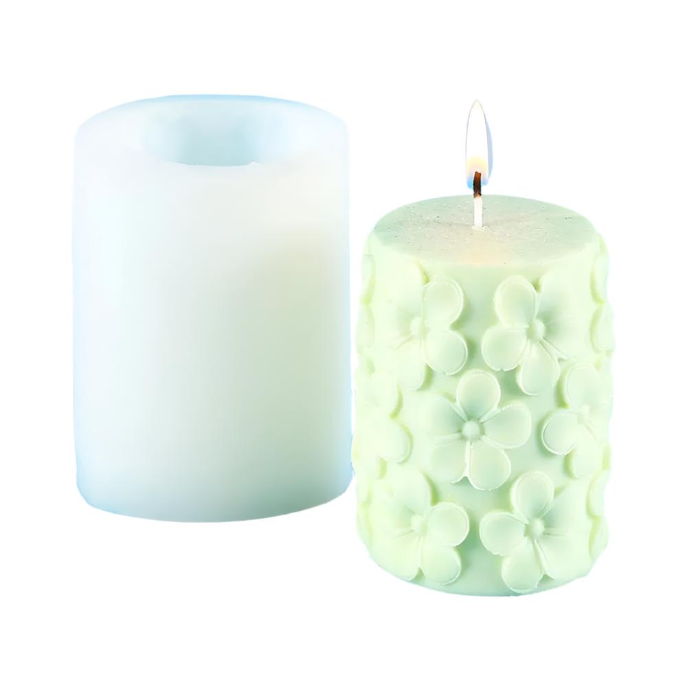 Moule À Bougie En Forme Fleur , Forme Cylindrique En Silicone 3d ck50-2687 beaux-arts prix tunisie