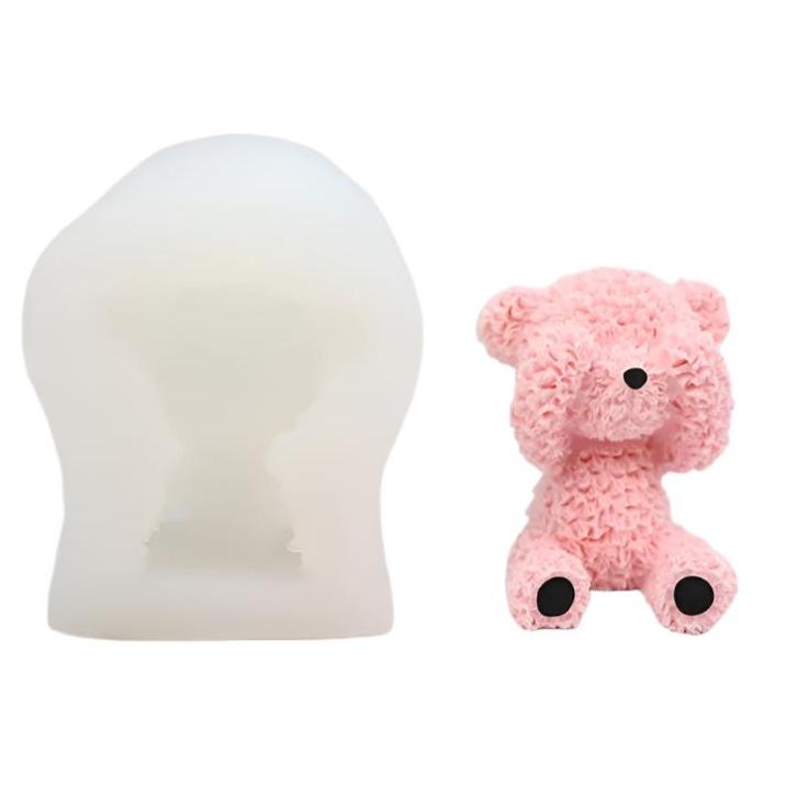 Moule à Bougie en Silicone en Forme d'Ours 3D CK50_2877 beaux-arts prix tunisie