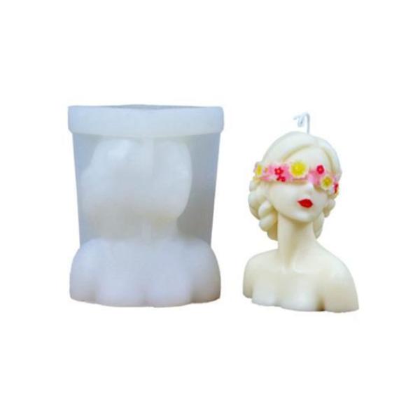 Moule à bougie en silicone en forme de buste de fille beaux-arts prix tunisie