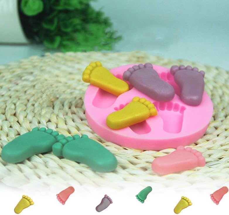 Moule en silicone en forme empreintes de pieds de bébé - Ref CK50 -1028 beaux-arts prix tunisie