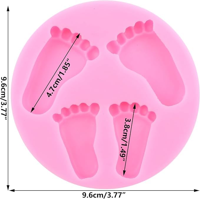 Moule en silicone en forme empreintes de pieds de bébé - Ref CK50 -1028 beaux-arts prix tunisie
