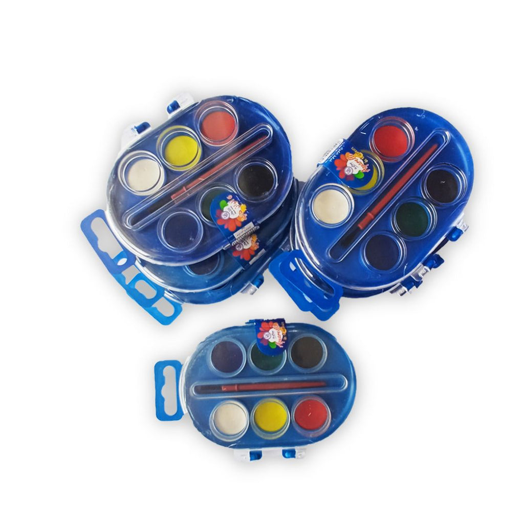 Palette Aquarelle Ovale – 6 Couleurs avec Pinceau beaux-arts prix tunisie