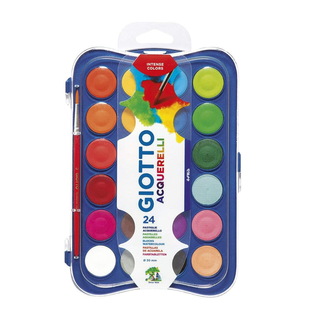 Palette de Peintures Aquarelles Giotto - 24 Couleurs Intenses beaux-arts prix tunisie
