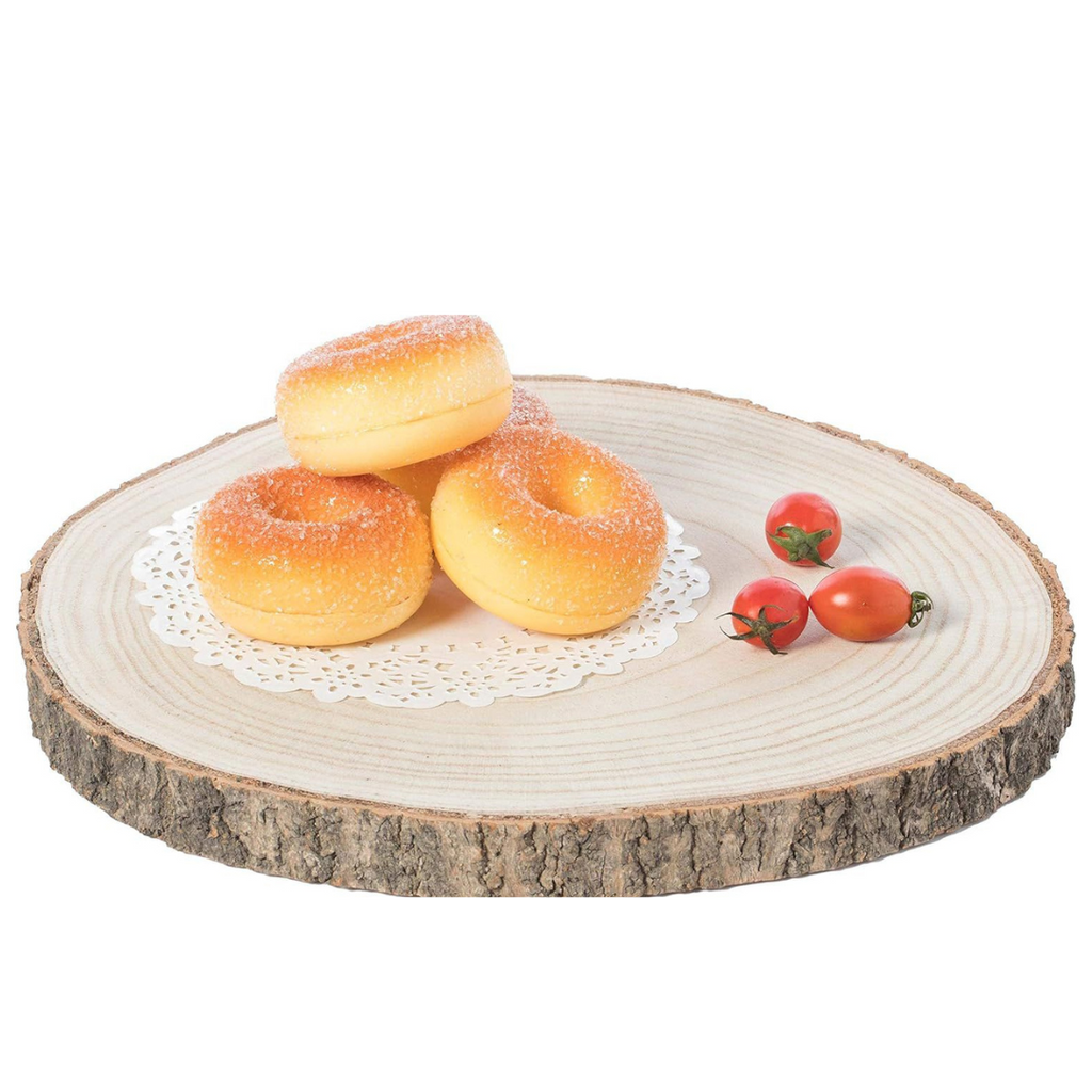 Plateau de tranche d'ornement rustique en dalles de bois naturel barky Réf SL_267 beaux-arts prix tunisie